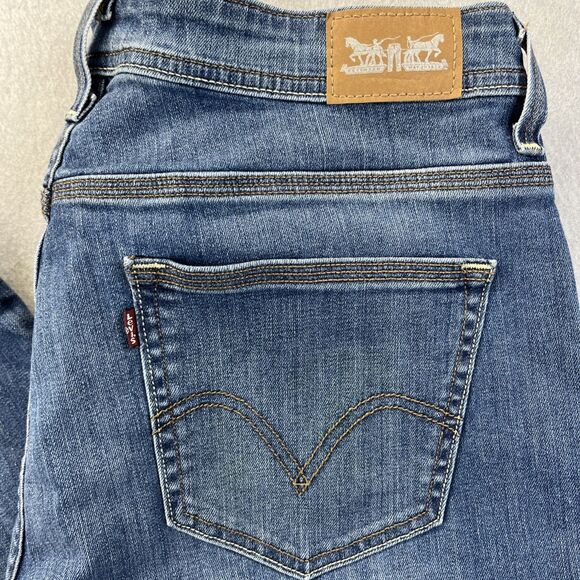 Levis 580 Jeans Womens Size 16W PLUS Blue Denim Defined Waist Straight Retro - Picture 2 of 16